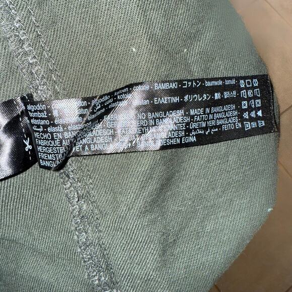 Zara Men's Collared Full Zip Outer Shirt Shacket in Olive Green Size Large - Picture 9 of 12